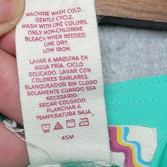 Vtg OP Ocean Pacific Swim Shorts Womens Junior 17 Neon Beach Retro Colorblock - Picture 8 of 13